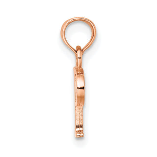 14k Rose Gold Polished P Block Initial Pendant