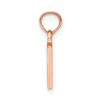 14k Rose Gold Polished V Block Initial Pendant