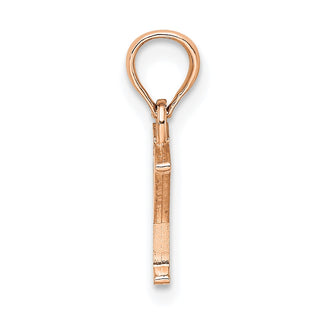 14K Rose Gold Polished Y Block Initial Pendant