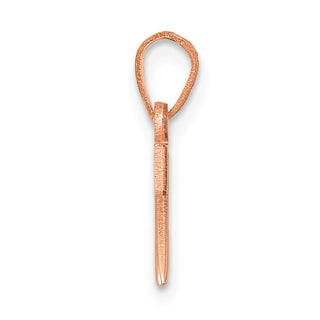 14K Rose Gold Polished Y Block Initial Pendant