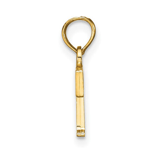 14k Yellow Gold Polished Letter T Initial Pendant K6423T