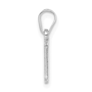 14k White Gold Polished F Block Initial Pendant