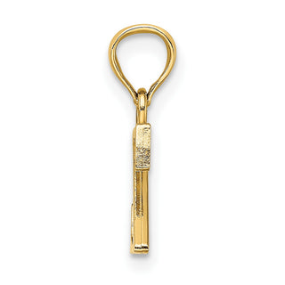14k Yellow Gold Polished Block Letter Z Initial Pendant