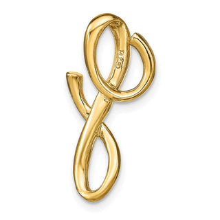 14k Yellow Gold Polished Letter G Initial Slide