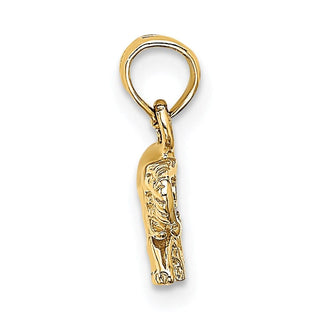 14k Yellow Gold Polished Small Elephant Pendant
