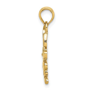 14k Yellow Gold Rabbit Pendant K6493