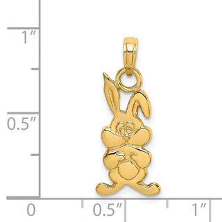 14k Yellow Gold Rabbit Pendant K6493