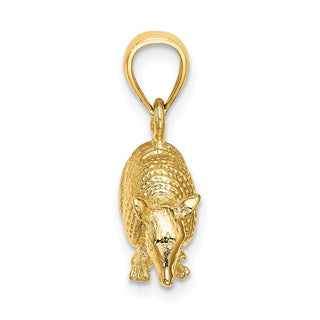 14k Yellow Gold 3-D Armadillo Pendant