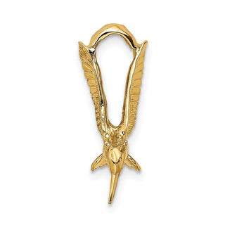 14k Yellow Gold 3-D Hummingbird Pendant