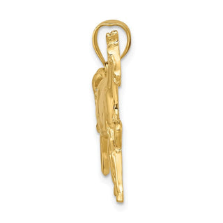 14k Yellow Gold 2-D Polished Horse Pendant K6538
