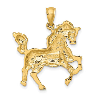 14k Yellow Gold 2-D Horse Pendant K6543