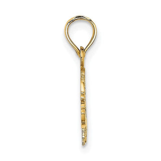 14k Yellow Gold Flat Cut-Out Elephant Pendant