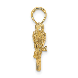 14k Yellow Gold 3-D Parrot Pendant K6602