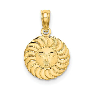 14k Yellow Gold Sun Pendant