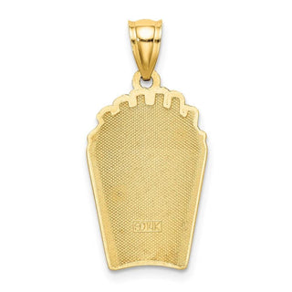 14k Yellow Gold French Fries Pendant w/Enamel