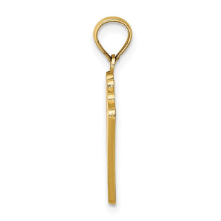 14k Yellow Gold Enamel Playing Cards Royal Flush Pendant