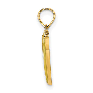 14k Yellow Gold w/Enamel 2-D Bananas Pendant