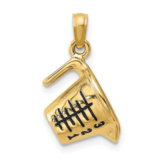 14k Yellow Gold w/Enamel 3-D Measuring Cup Pendant