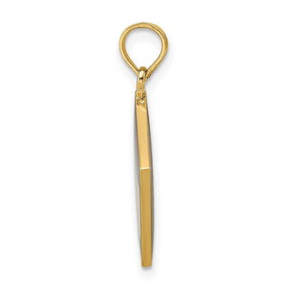 14k Yellow Gold w/Black Enamel 3-D Cook Book Pendant