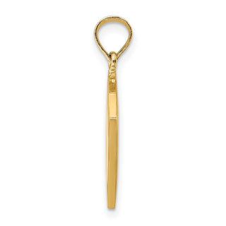 14k Yellow Gold w/Red Enamel 3-D Cook Book Pendant