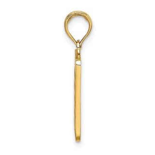 14k Yellow Gold w/Enamel Bingo Card Pendant
