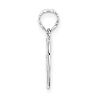14k White Gold Cut-Out and Textured Woven Heart Pendant
