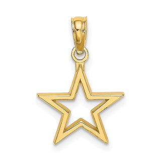 14k Yellow Gold Cut-Out Star Pendant