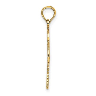 14k Yellow Gold Palm Tree w/Cactus Pendant