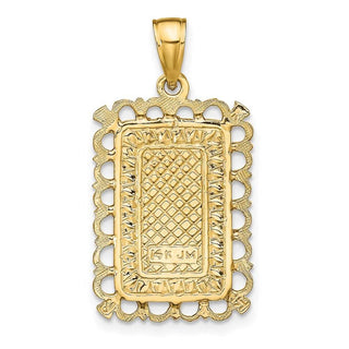 14k Yellow Gold Jack Of Hearts Pendant