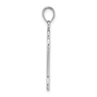 14k White Gold Cut-Out and Polished Dog Bone Pendant