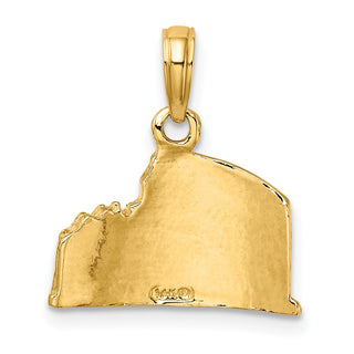 14k Yellow Gold Texture and 2-D Coliseum Charm