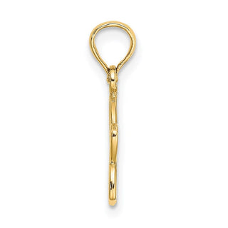 14k Yellow Gold Cut Out Flower Pendant