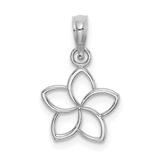 14k White Gold Cut Out Flower Pendant