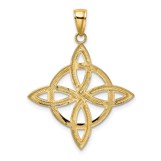 14k Yellow Gold Large Celtic Eternity Knot Pendant