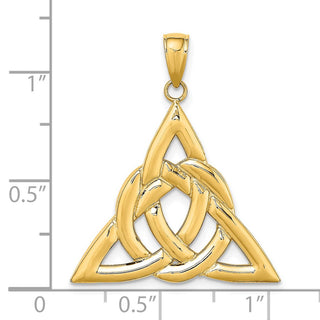 14k Yellow Gold Polished Large Celtic Trinity Knot Pendant