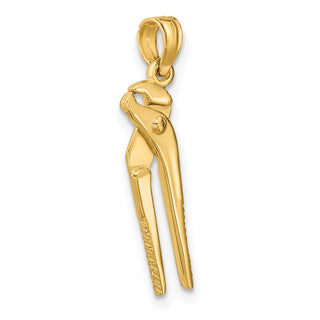 14k Yellow Gold 3-D Moveable Pliers Pendant