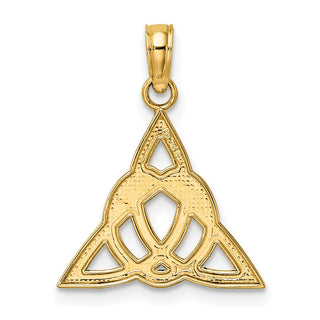 14k Yellow Gold Small Celtic Trinity Knot Pendant