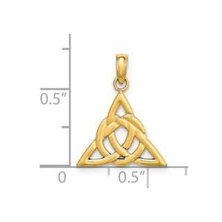 14k Yellow Gold Small Celtic Trinity Knot Pendant