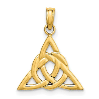 14k Yellow Gold Small Celtic Trinity Knot Pendant