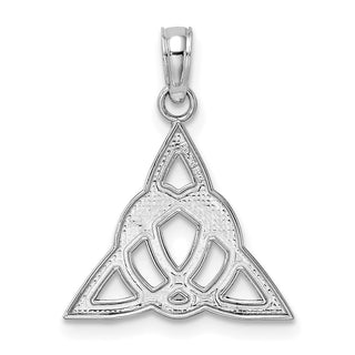 14k White Gold Celtic Trinity Knot Pendant