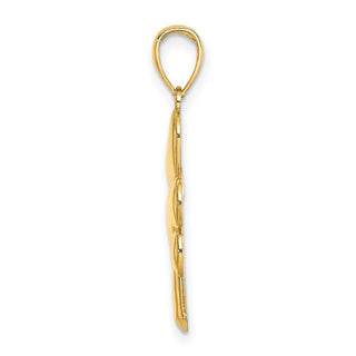 14k Yellow Gold 3-Leaf Clover Pendant
