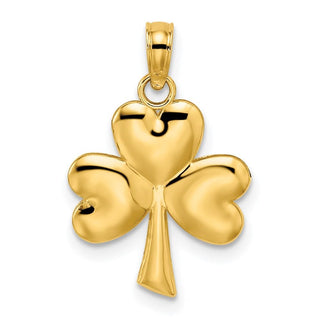 14k Yellow Gold 3-Leaf Clover Pendant