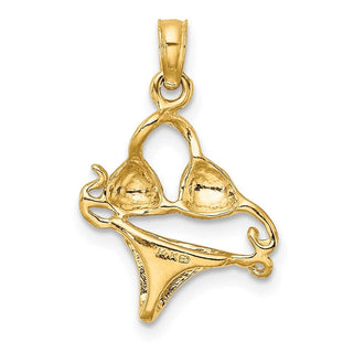 14k Yellow Gold Bikini Bathing Suit Pendant