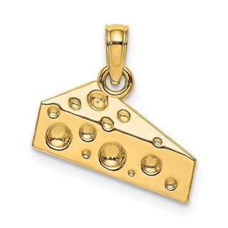 14k Yellow Gold Cheese Wedge Pendant