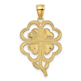14k Yellow Gold 4-Leaf Clover Pendant