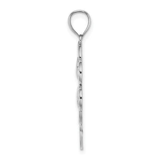 14k White Gold 4-Leaf Clover Pendant
