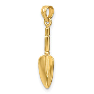 14k Yellow Gold 3-D Trowel Garden Tool Pendant