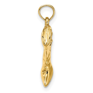 14k Yellow Gold 3-D Cowboy Boot Pendant K7331