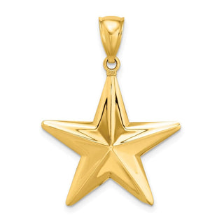 14k Yellow Gold 3-D Nautical Star Pendant