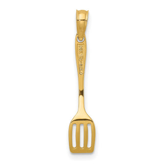 14k Yellow Gold 3-D Polished Spatula Pendant